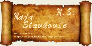 Maja Slavković vizit kartica
